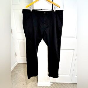 J Crew Flex Chino Pants Mens 40x32 Black Slim Fit Stretch Tech Straight Leg